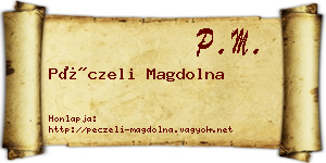 Péczeli Magdolna névjegykártya