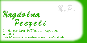 magdolna peczeli business card